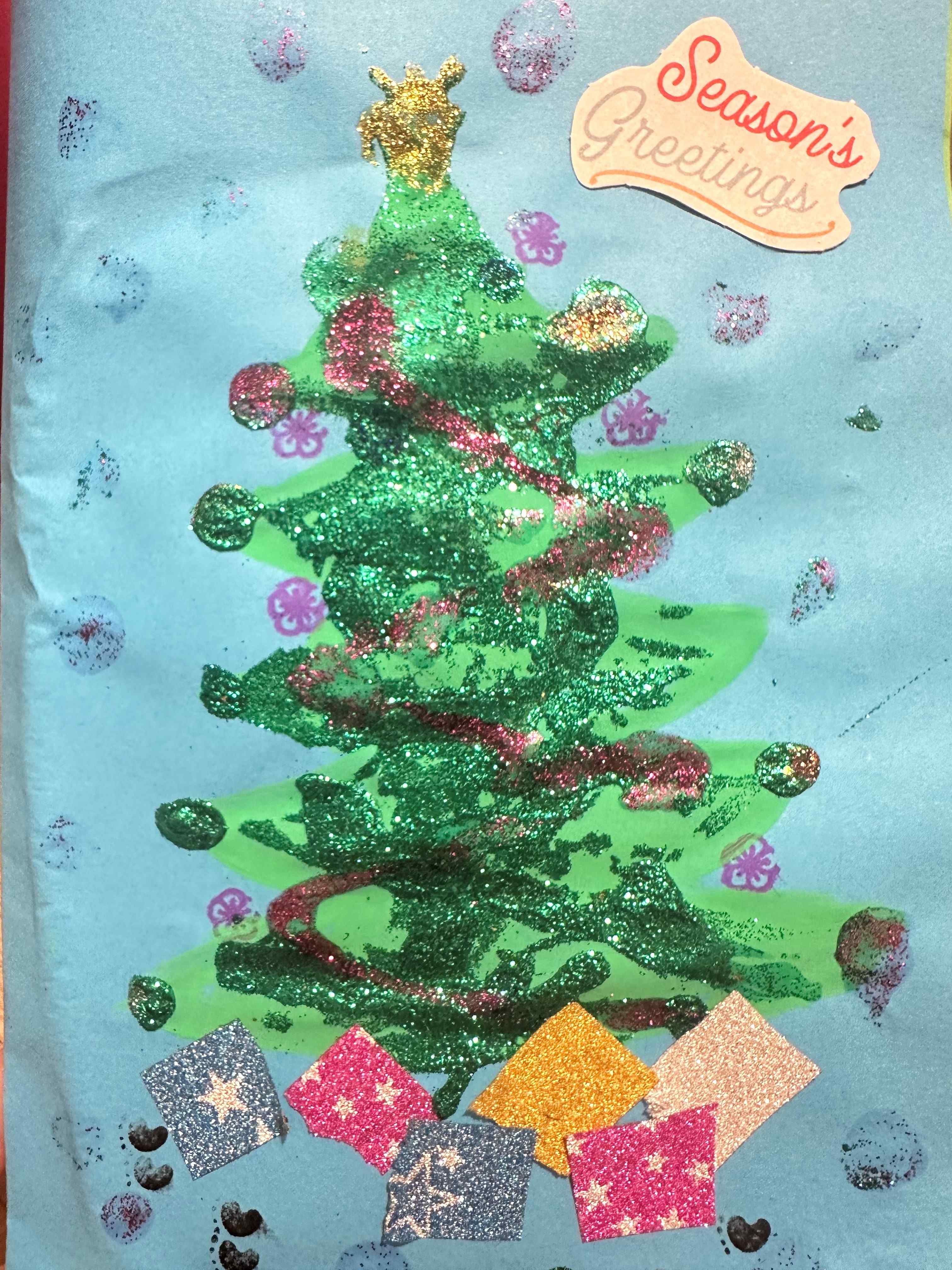 picture of a xmas tree drawn by competition entrant